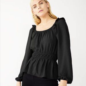 Nine West | Women's Squareneck Peplum Blouse